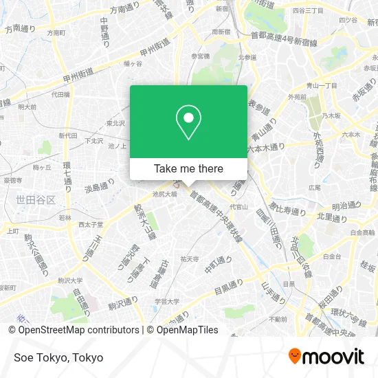 Soe Tokyo map