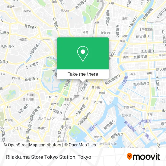 Rilakkuma Store Tokyo Station map