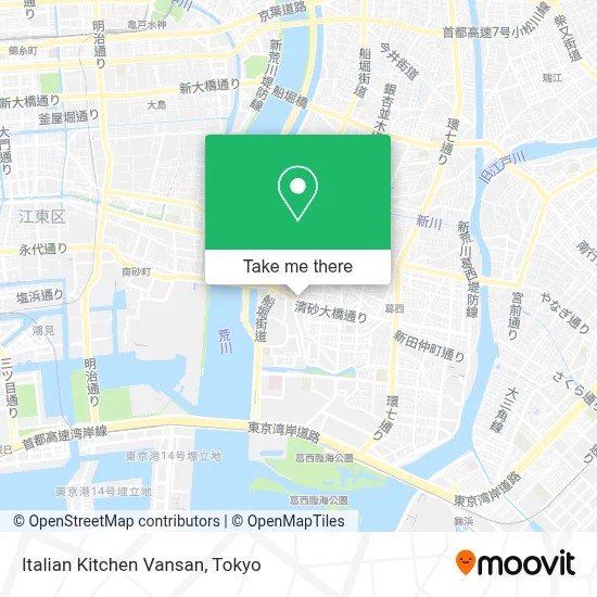 Italian Kitchen Vansan map