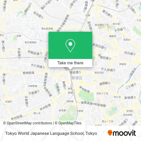 Tokyo World Japanese Language School map