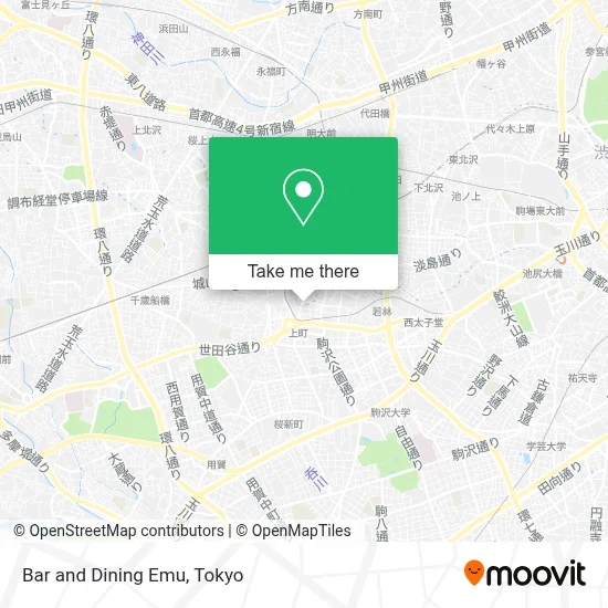 Bar and Dining Emu map
