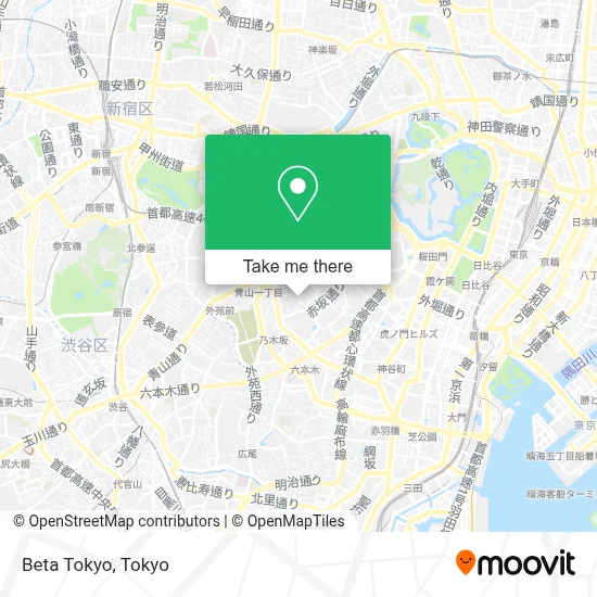 Beta Tokyo map