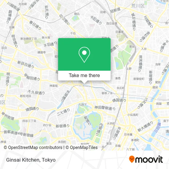 Ginsai Kitchen map
