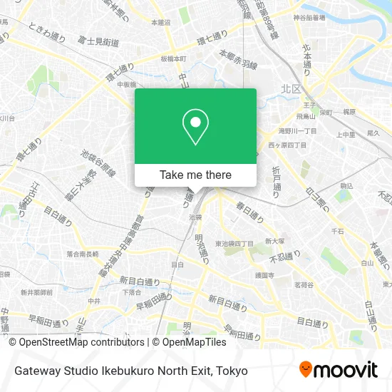 Gateway Studio Ikebukuro North Exit map