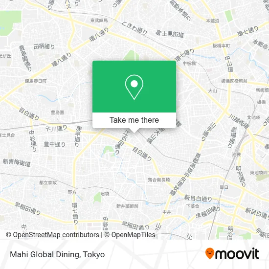 Mahi Global Dining map