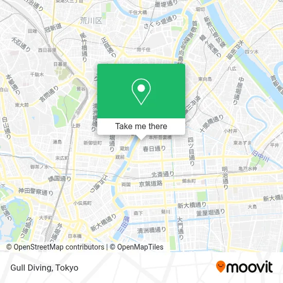 Gull Diving map