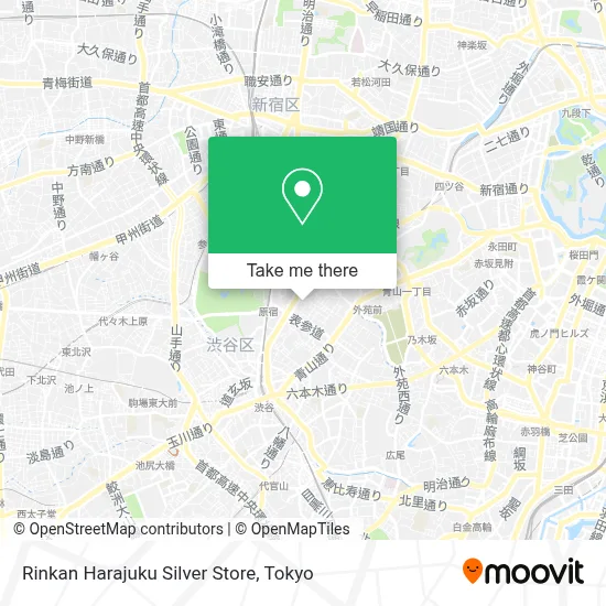 Rinkan Harajuku Silver Store map