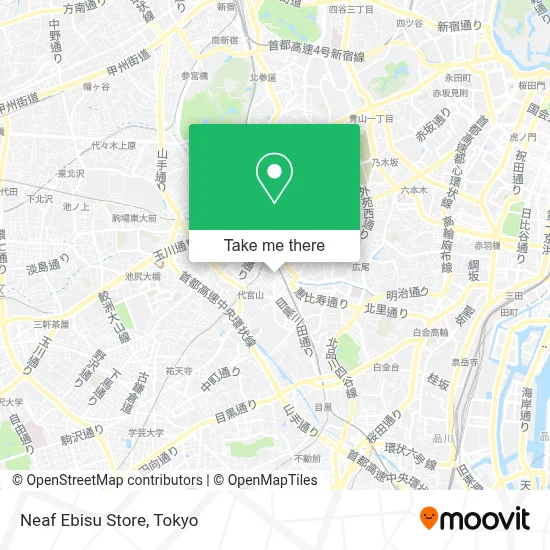 Neaf Ebisu Store map