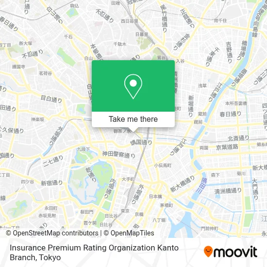 Insurance Premium Rating Organization Kanto Branch map