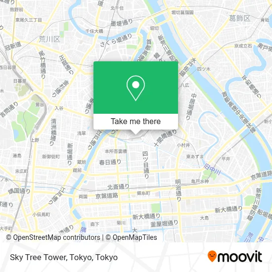Sky Tree Tower, Tokyo map