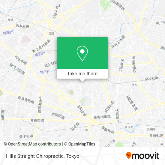 Hills Straight Chiropractic map