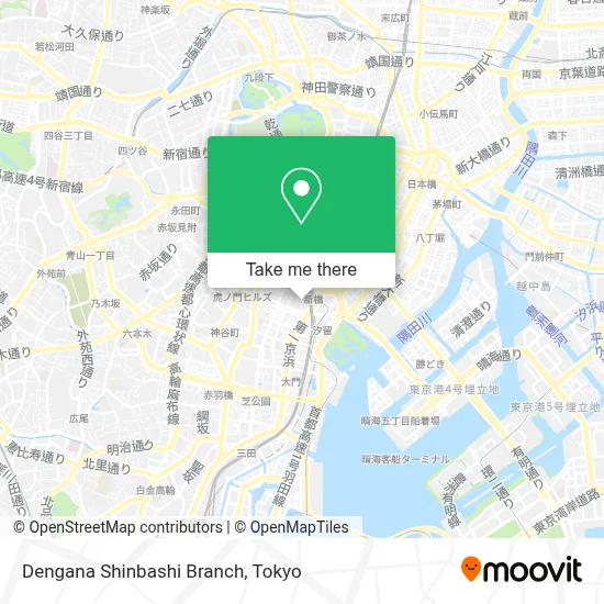 Dengana Shinbashi Branch map