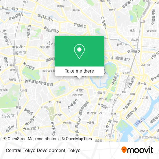 Central Tokyo Development map