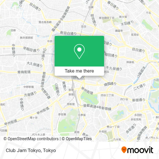 Club Jam Tokyo map