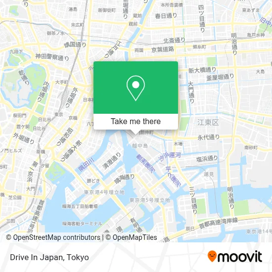 Drive In Japan map