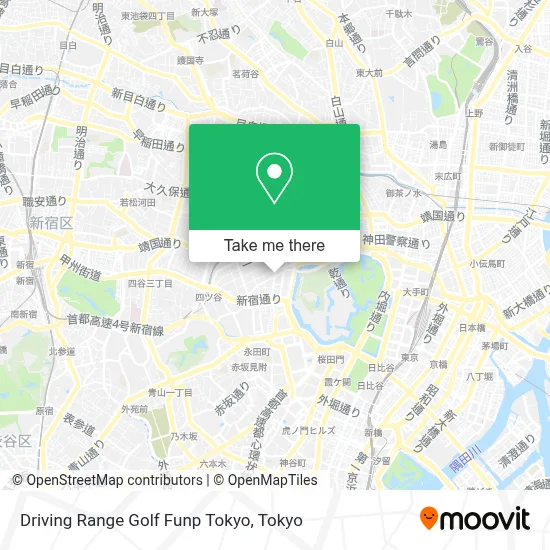 Driving Range Golf Funp Tokyo map