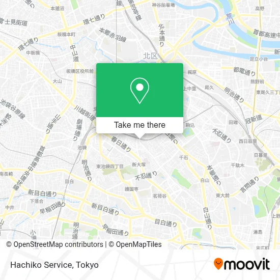 Hachiko Service map