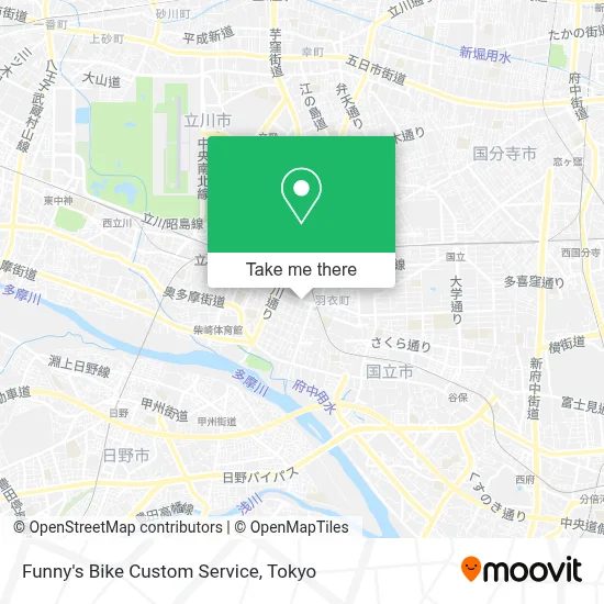 Funny's Bike Custom Service map