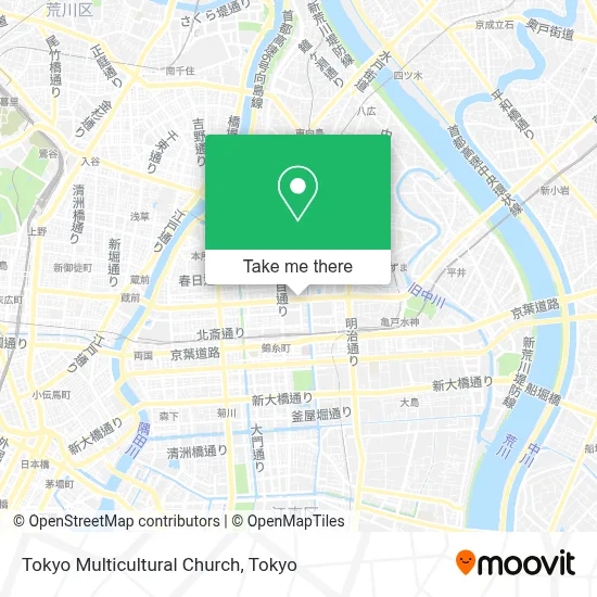 Tokyo Multicultural Church map