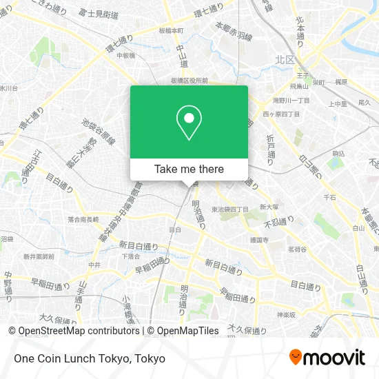 One Coin Lunch Tokyo map