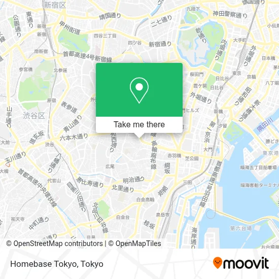 Homebase Tokyo map