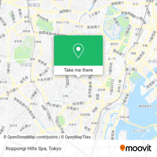 Roppongi Hills Spa map