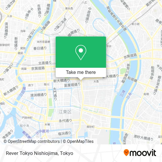 Rever Tokyo Nishiojima map