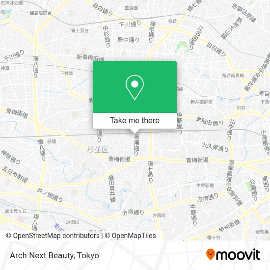 Arch Next Beauty map
