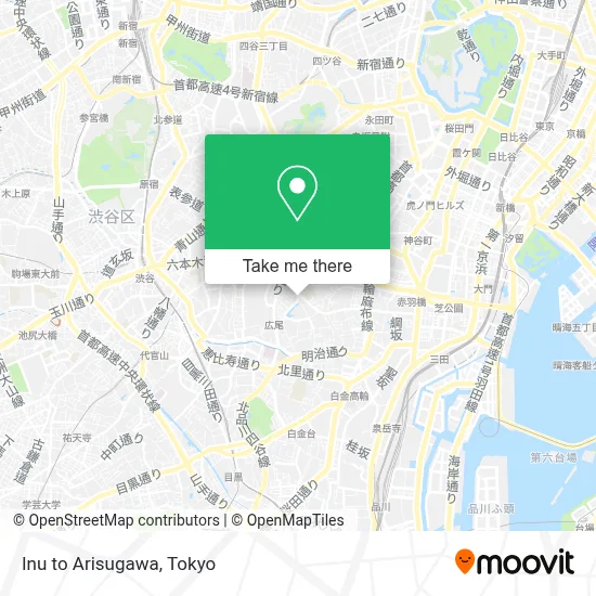 Inu to Arisugawa map