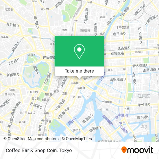 Coffee Bar & Shop Coin map