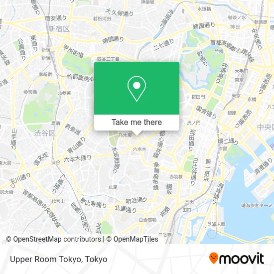 Upper Room Tokyo map