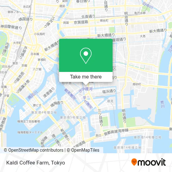 Kaldi Coffee Farm map
