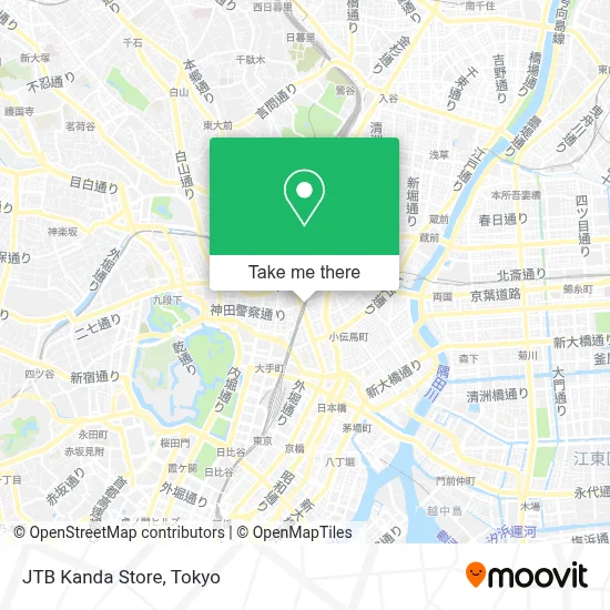 JTB Kanda Store map