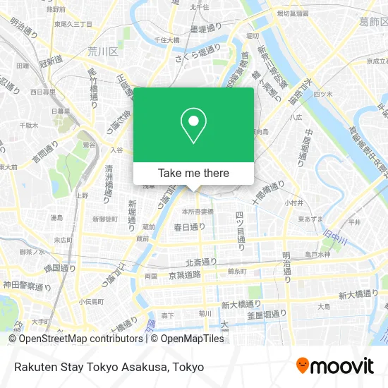 Rakuten Stay Tokyo Asakusa map