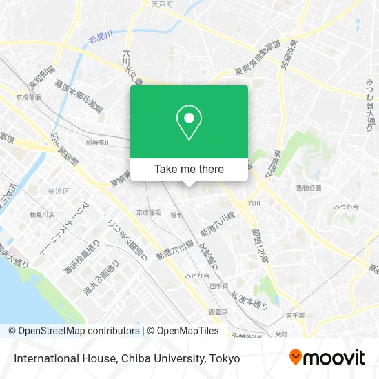International House, Chiba University map