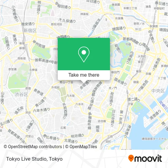 Tokyo Live Studio map