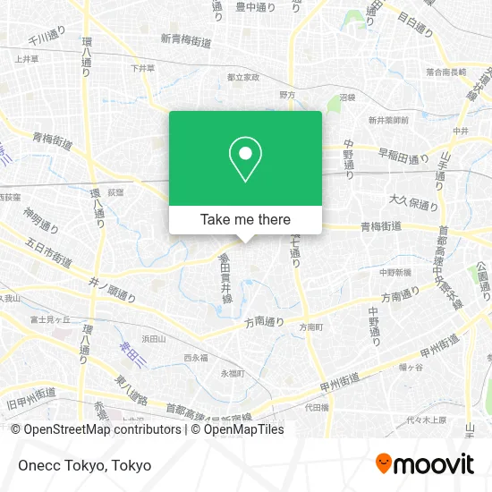 Onecc Tokyo map