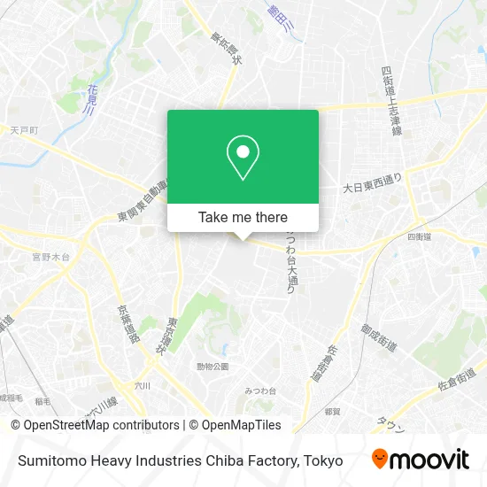 Sumitomo Heavy Industries Chiba Factory map