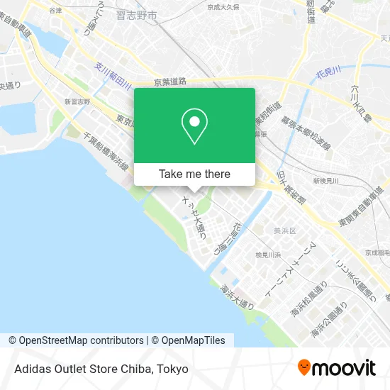 Adidas Outlet Store Chiba map