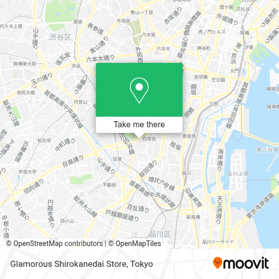 Glamorous Shirokanedai Store map