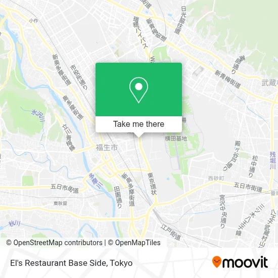 El's Restaurant Base Side map