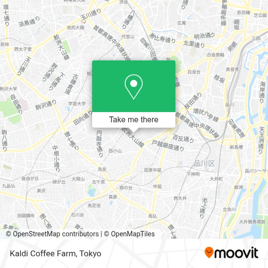 Kaldi Coffee Farm map