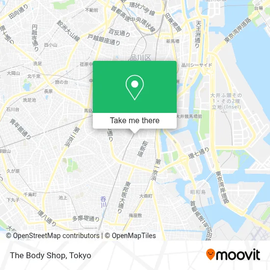 The Body Shop map