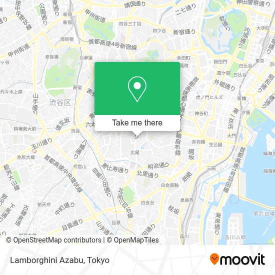 Lamborghini Azabu map