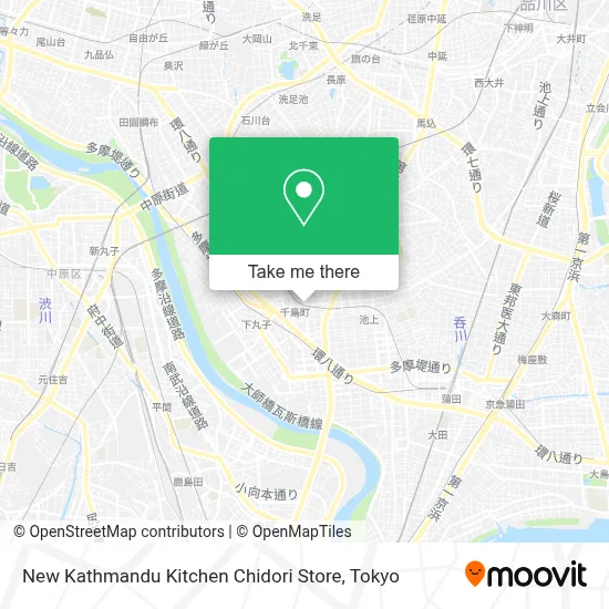 New Kathmandu Kitchen Chidori Store map
