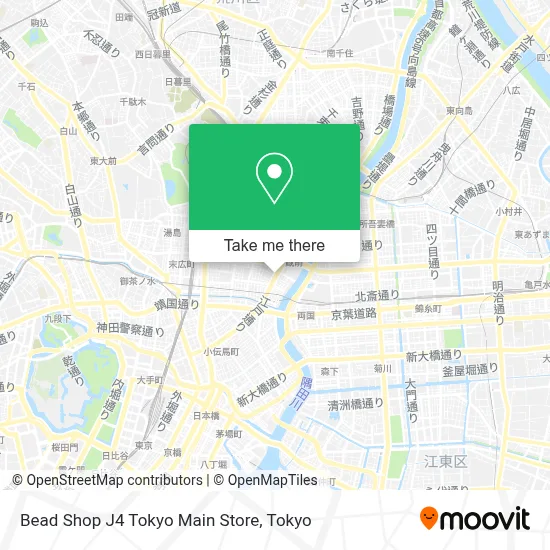 Bead Shop J4 Tokyo Main Store map