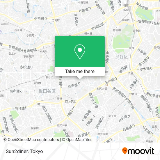 Sun2diner map