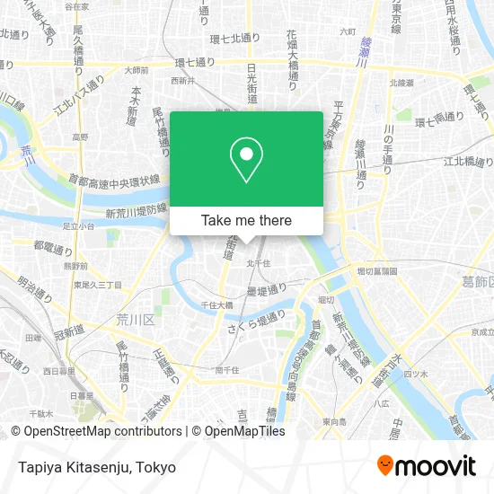 Tapiya Kitasenju map