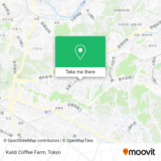 Kaldi Coffee Farm map