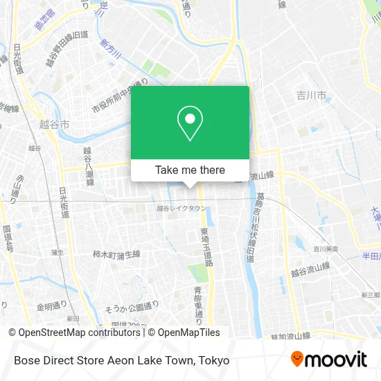 Bose Direct Store Aeon Lake Town map